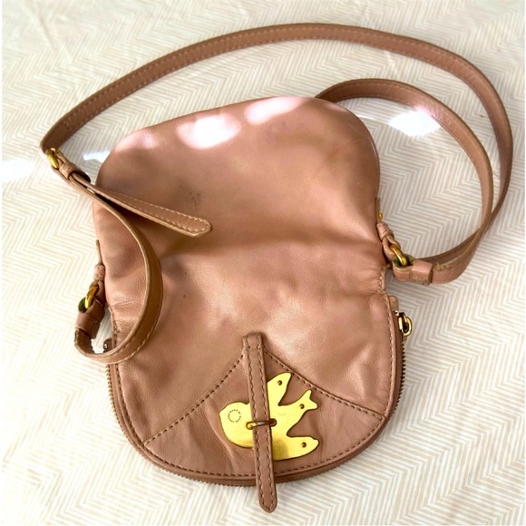 Marc by Marc Jacobs Petal To The Metal Bird Leather Flap Pouchette Crossbody Bag - Picture 5 of 7